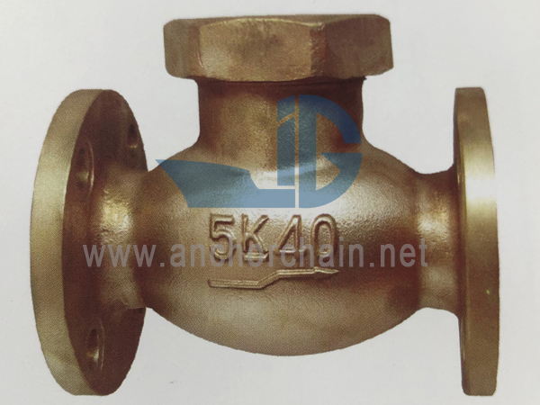 JIS F 7415 Bronz 5K Lift Spätné ventily Spojovacia kapota